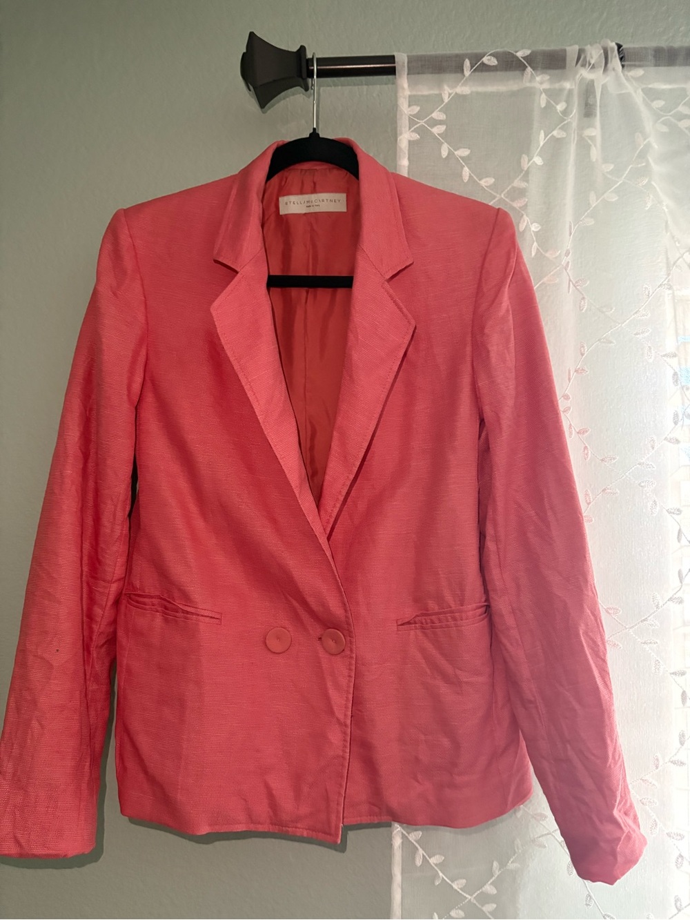 Stella McCartney Coral Pink Two-Button Blazer